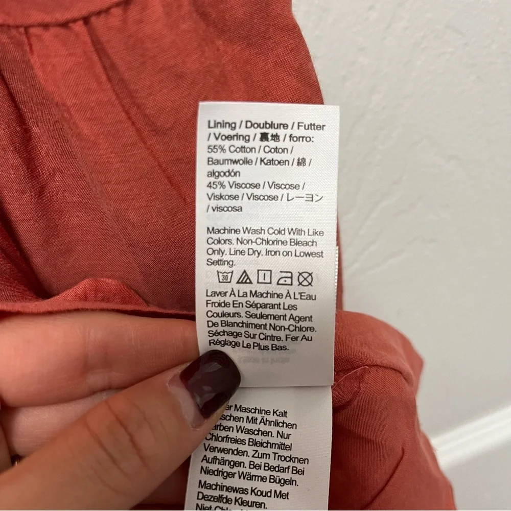 NWT J. Crew Womens Re-Imagined Tie-Shoulder Cotton Voile Tiered Dress Red Size S - Picture 14 of 16